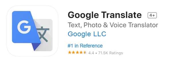 App metadata Google Translate App App metadata Google Translate App