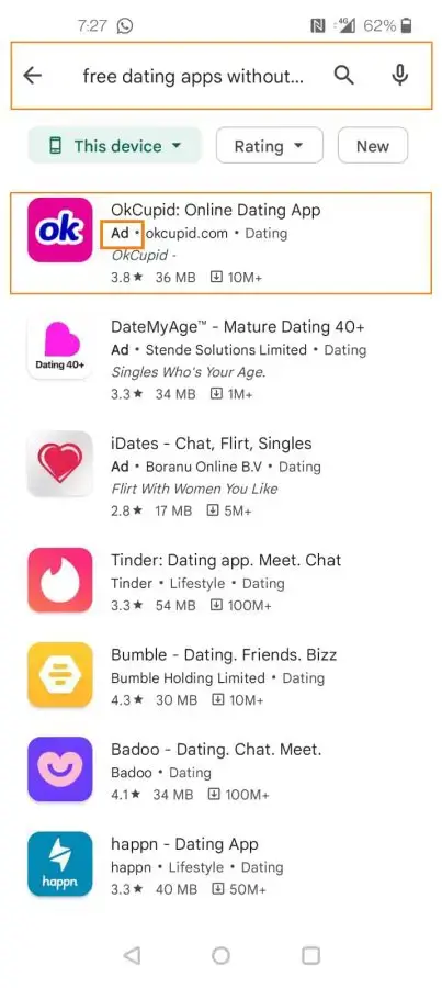 Traffic Attribution: Promotional content that appears in search results